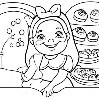 Charming Alice In Wonderland Bakery Coloring Page 42041-34865