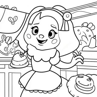 Charming Alice In Wonderland Bakery Coloring Page 42041-34866