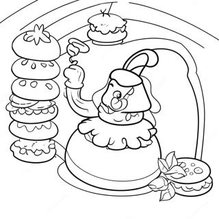 Charming Alice In Wonderland Bakery Coloring Page 42041-34868