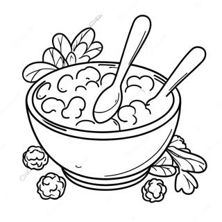 Cereal Bowl Coloring Pages