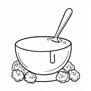 Colorful Cereal Bowl With Milk Coloring Page 42061-34883