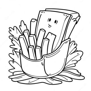 Cheesy French Fry Coloring Page 42101-34912