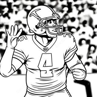 Dak Prescott Throwing Football Coloring Page 42111-34924