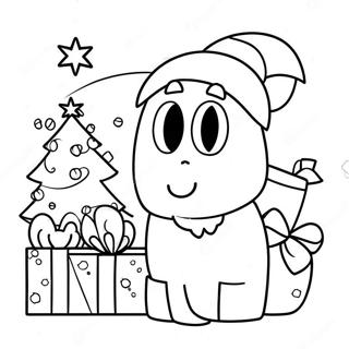 Among Us Christmas Coloring Pages