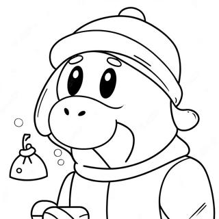 Among Us Crewmate In Santa Hat Coloring Page 42121-34933