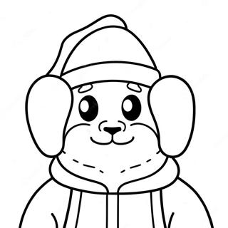 Among Us Crewmate In Santa Hat Coloring Page 42121-34934