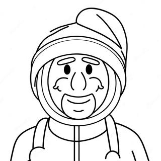 Among Us Crewmate In Santa Hat Coloring Page 42121-34936