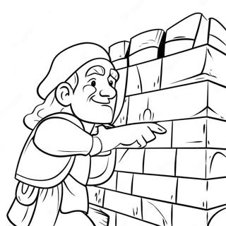 Brave Nehemiah Building The Wall Coloring Page 42131-34941