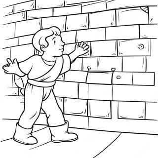 Brave Nehemiah Building The Wall Coloring Page 42131-34943