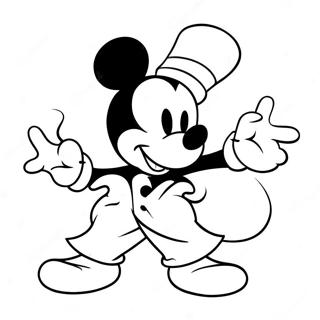 Magical Sorcerer Mickey In Action Coloring Page 42141-34951