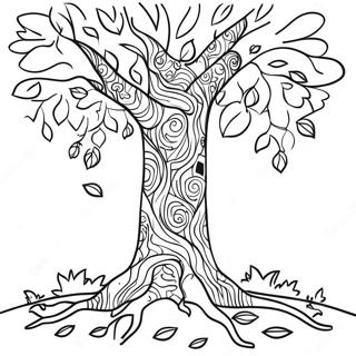 Fall Tree Coloring Pages