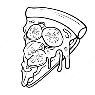 Cheesy Pizza Slice Coloring Page 42161-34962