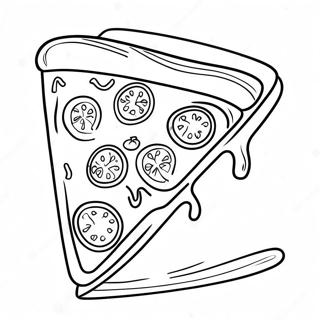 Cheesy Pizza Slice Coloring Page 42161-34963