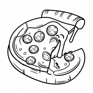 Cheesy Pizza Slice Coloring Page 42161-34964