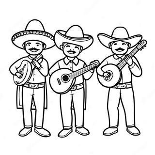 Festive Mariachi Band Coloring Page 42171-34967