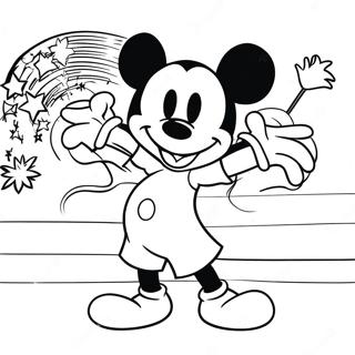 Mickey Mouse Celebrating Independence Day Coloring Page 42191-34987