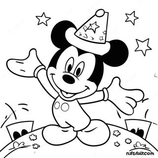 Mickey Mouse Celebrating Independence Day Coloring Page 42191-34988