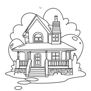 Cozy Dream House Coloring Page 42201-34998