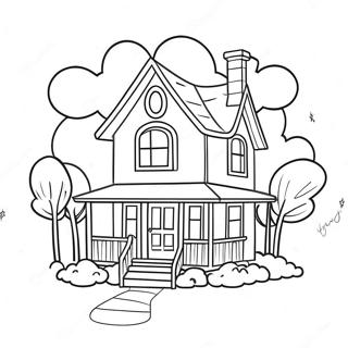 Cozy Dream House Coloring Page 42201-34999