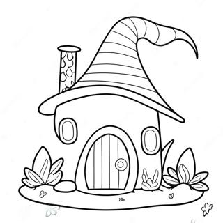 Whimsical Gnome House Coloring Page 42221-35009