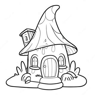 Whimsical Gnome House Coloring Page 42221-35010