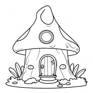 Whimsical Gnome House Coloring Page 42221-35011