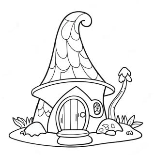 Whimsical Gnome House Coloring Page 42221-35012