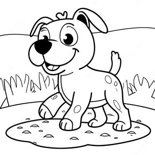 Harry The Dirty Dog Playing In Mud Coloring Page 42231-35017