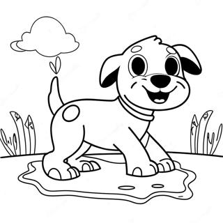 Harry The Dirty Dog Playing In Mud Coloring Page 42231-35018