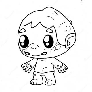 Cute Among Us Zombie Character Coloring Page 42251-35035