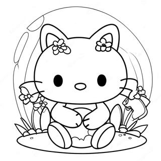 Hello Kitty Easter Coloring Page 42260-35040