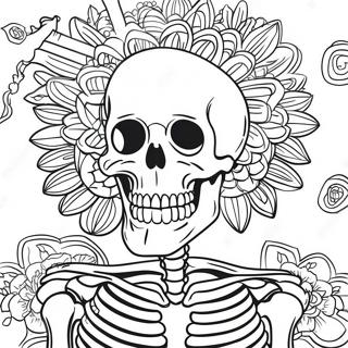 Detailed Human Skeleton Coloring Page 42281-35060