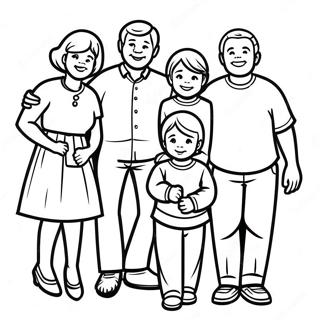 Family Of 5 Coloring Page 42290-35075