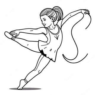 Flexible Gymnast Performing A Split Coloring Page 422-337