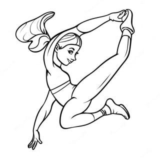 Flexible Gymnast Performing A Split Coloring Page 422-338