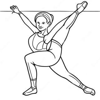 Flexible Gymnast Performing A Split Coloring Page 422-339