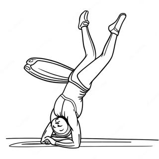 Flexible Gymnast Performing A Split Coloring Page 422-340