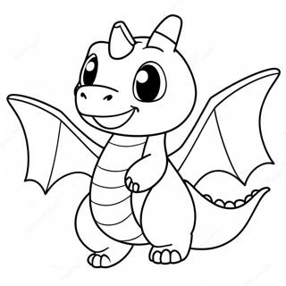 Cute Dragonite Flying Coloring Page 42301-35088