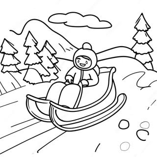 Sledding Adventure Coloring Page 42310-35072