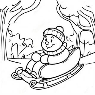 Winter Wonderland Sledding Coloring Page 42311-35078