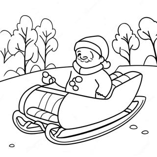 Winter Wonderland Sledding Coloring Page 42311-35079