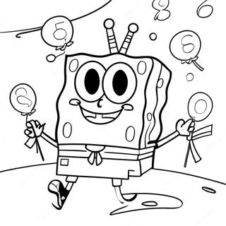 Spongebob Birthday Coloring Pages