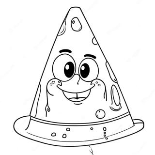 Spongebob Party Hat Coloring Page 42331-35098