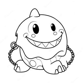 Cute Chain Chomp Character Coloring Page 42351-35122