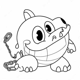 Cute Chain Chomp Character Coloring Page 42351-35124