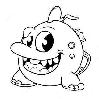 Cute Chain Chomp Character Coloring Page 42351-35301