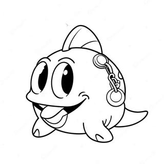 Cute Chain Chomp Character Coloring Page 42351-35304