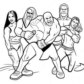 Wwe Superstars In Action Coloring Page 42361-35114