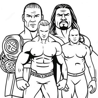 Wwe Superstars In Action Coloring Page 42361-35116