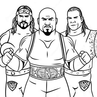 Wwe Superstars In Action Coloring Page 42361-35305